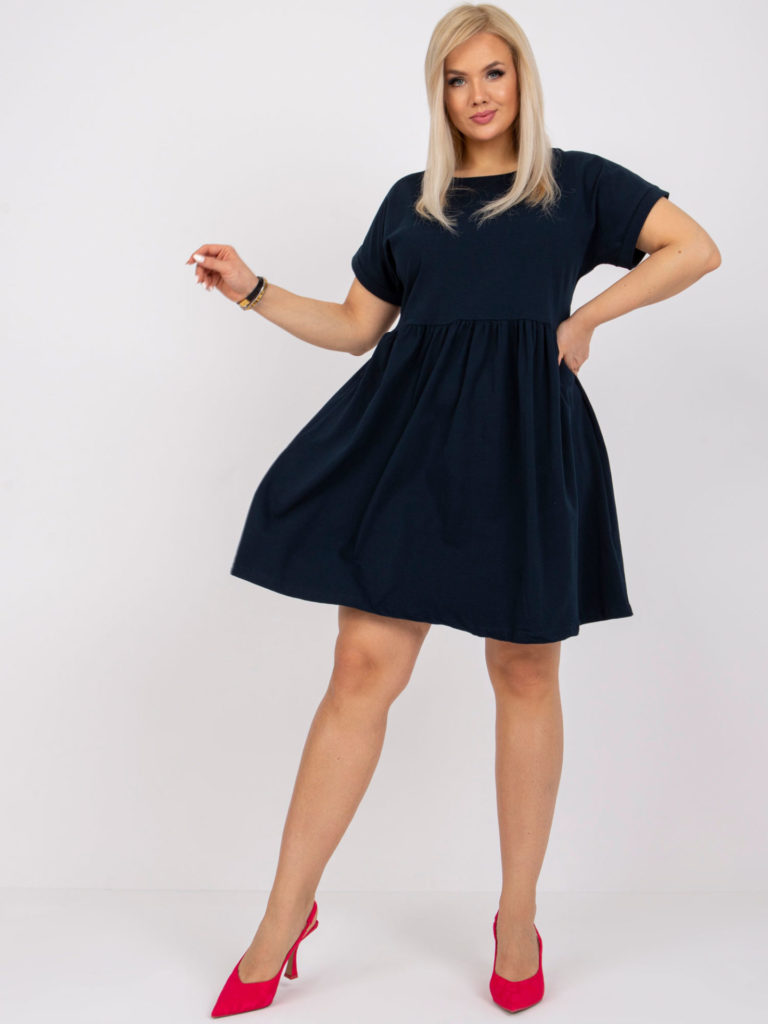 plus size šaty s nabíranou sukní
